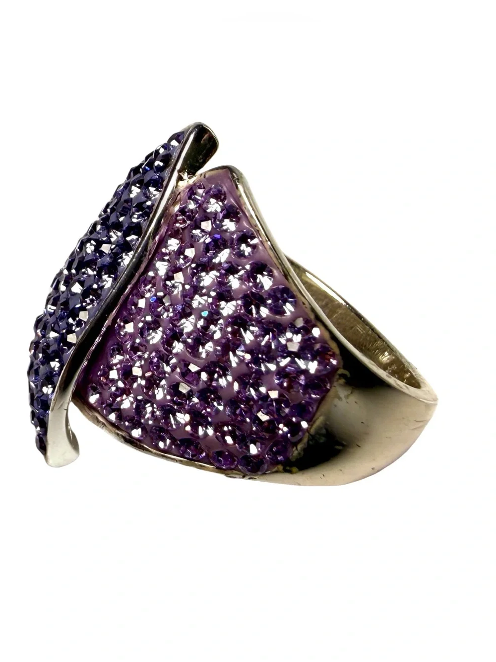 Crystal Pavé Ring  - Pink & Lavender-7.2’